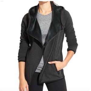 Athleta cozy karma Moto zippered hoodie xxs